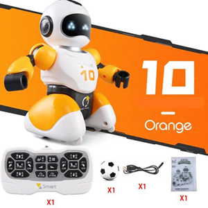 ربات اسباب بازی کنترلی فوتبالیست تک عددی نارنجی Smart Soccer Robot with Remote Control - Orange -اسباب بازی